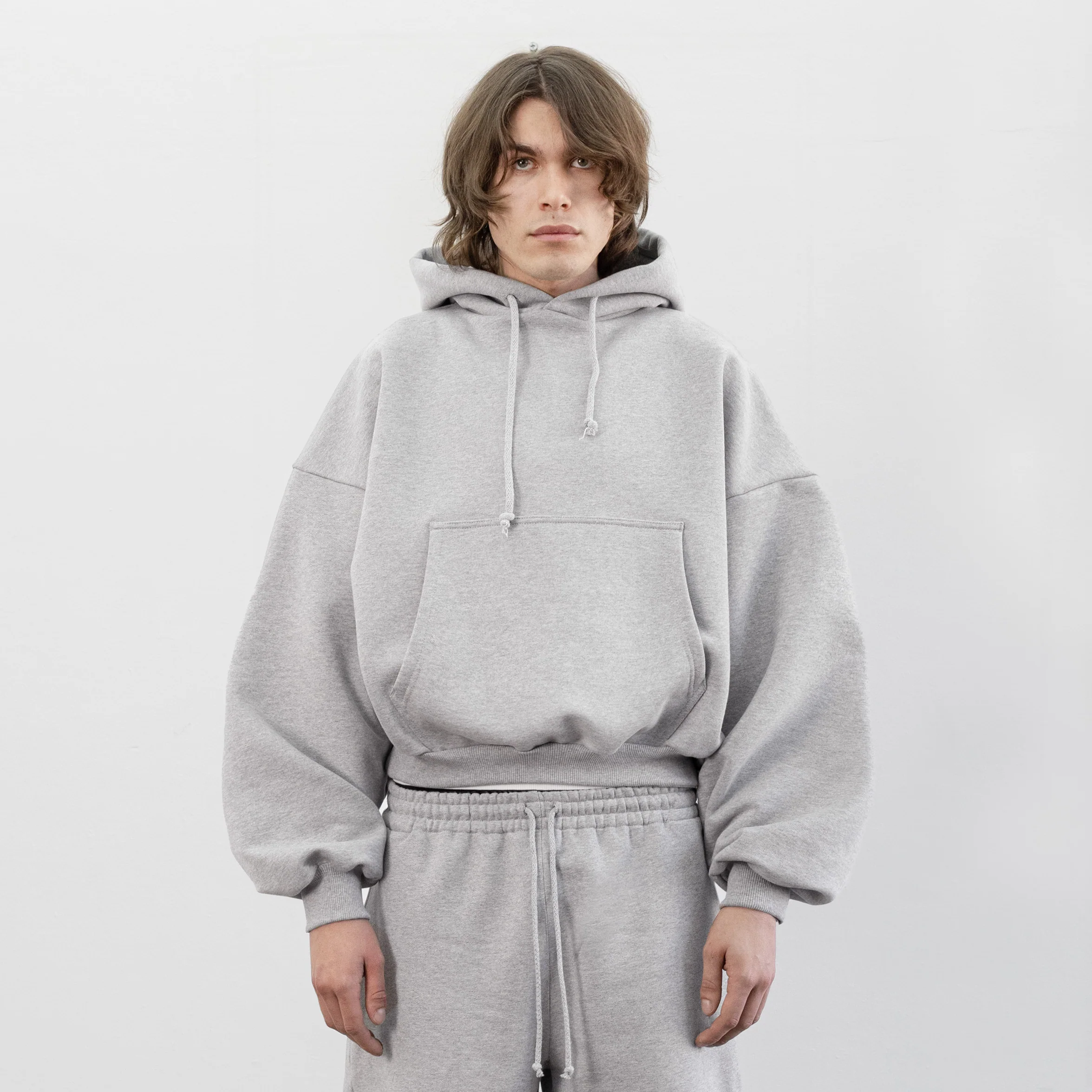 Balloon Fleece Hoodie (Grey) - Image 5