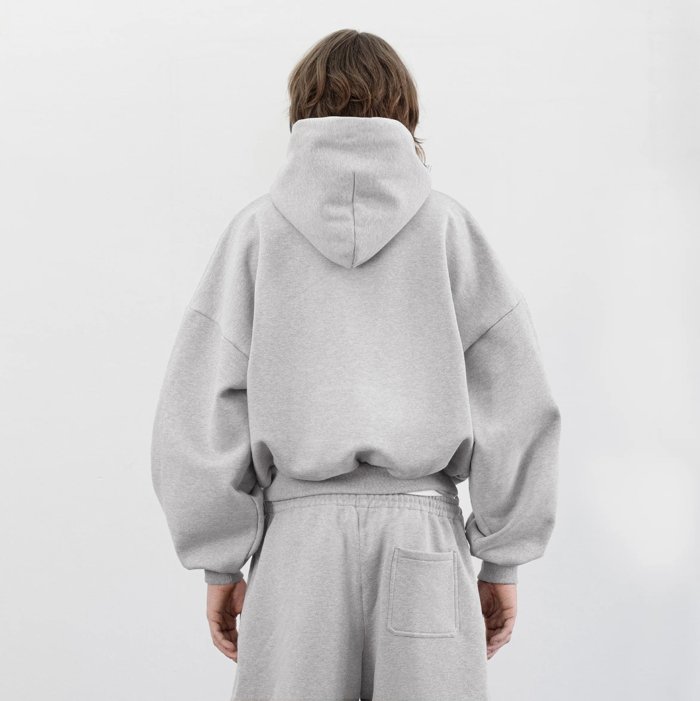 Balloon Fleece Hoodie (Grey) - Image 7