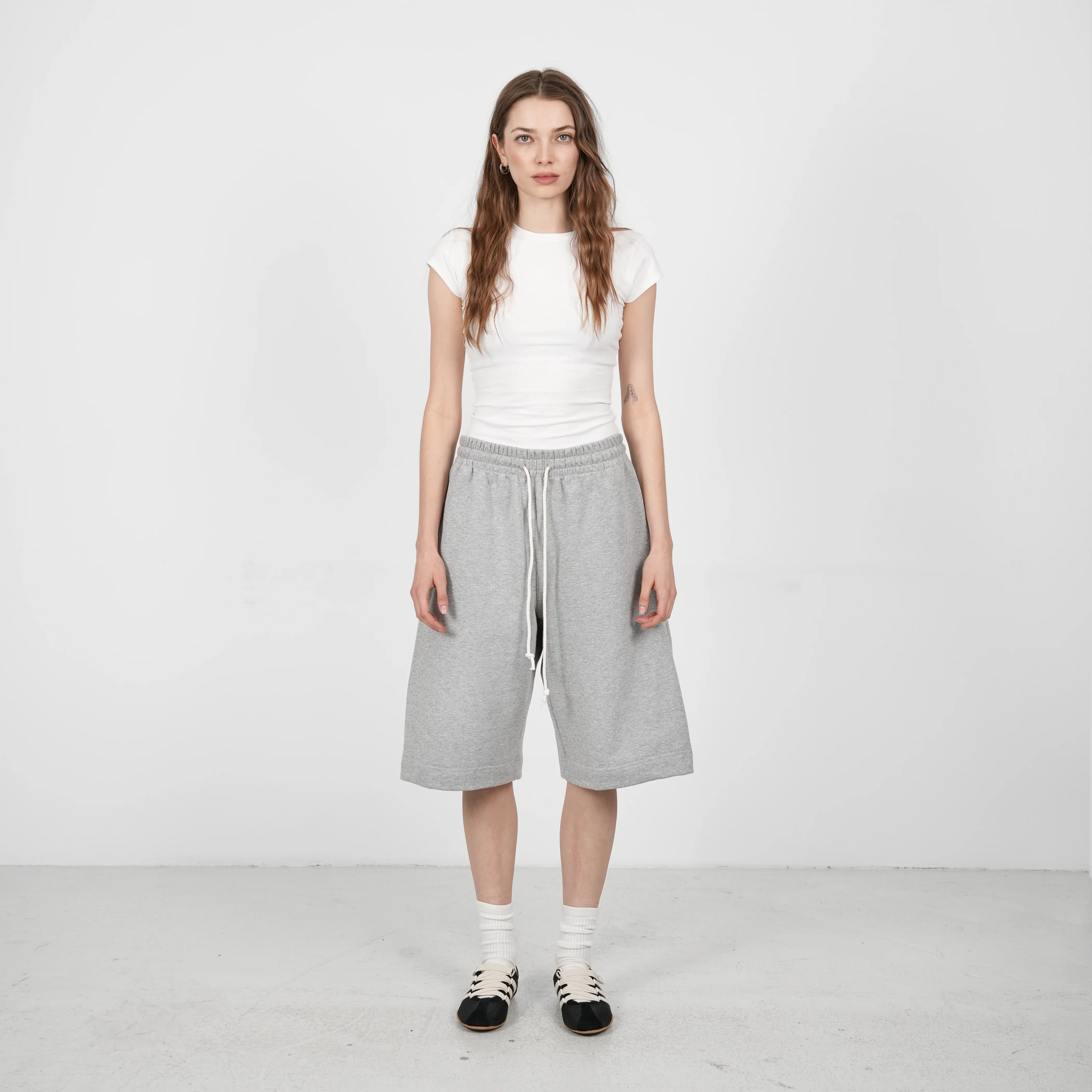 Barrel Flowy Shorts (Grey) - Image 3