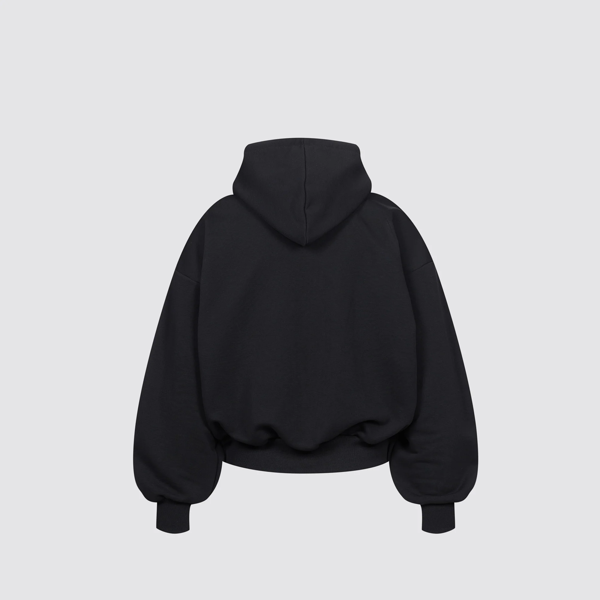 Boxy Flowy Hoodie (Black) - Image 3