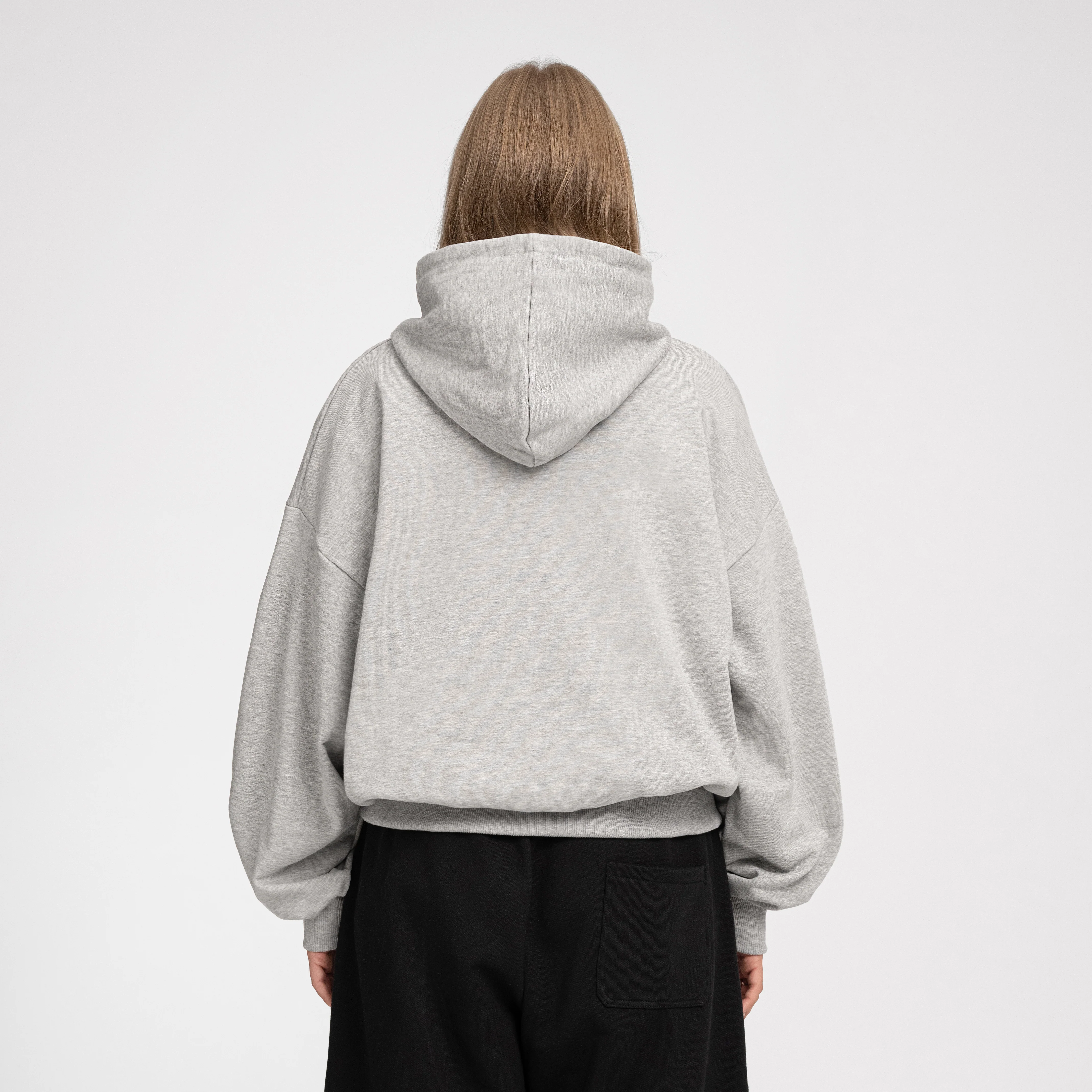 Boxy Flowy Hoodie (Grey) - Image 7