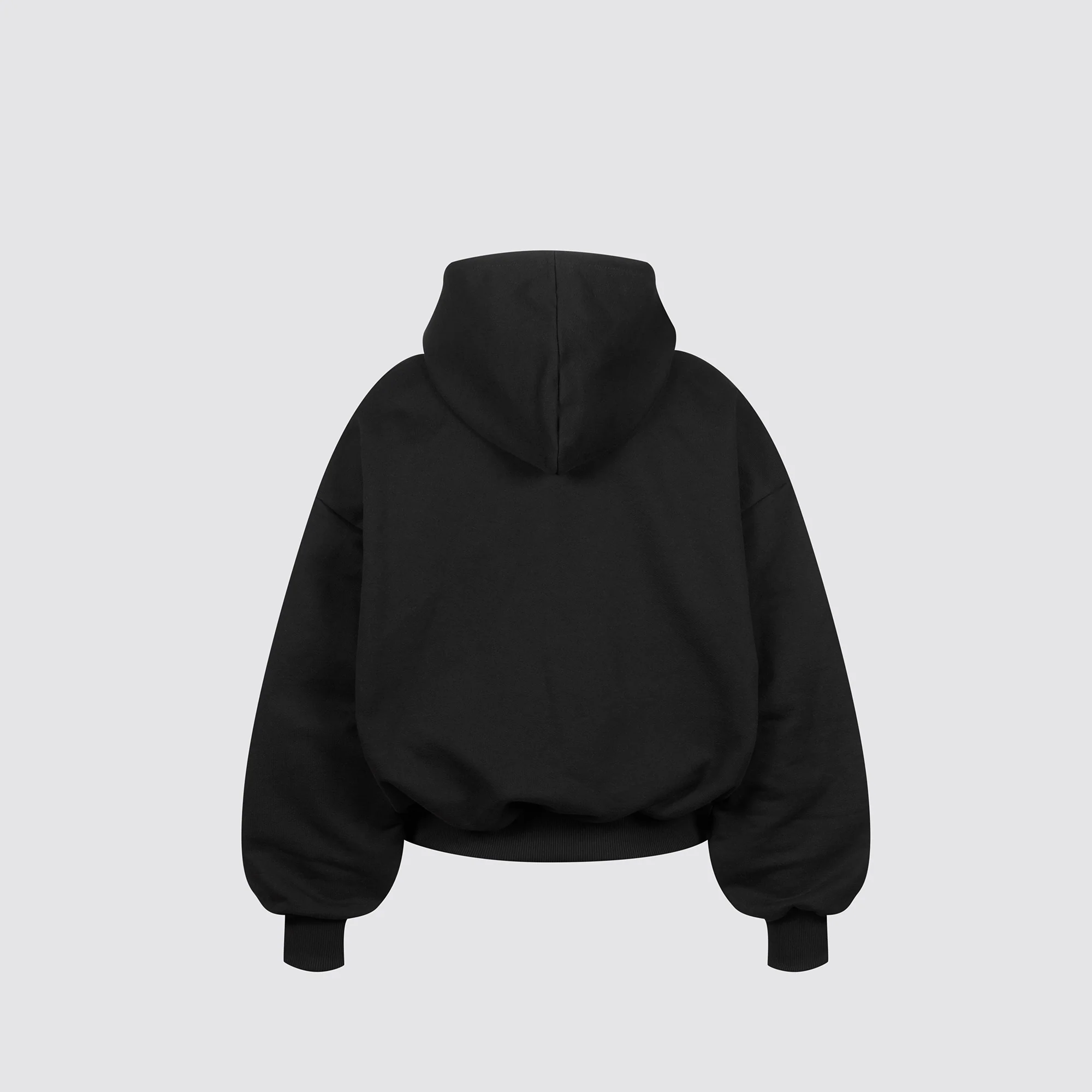 Boxy Ultra Heavyweight Hoodie (Black) - Image 4
