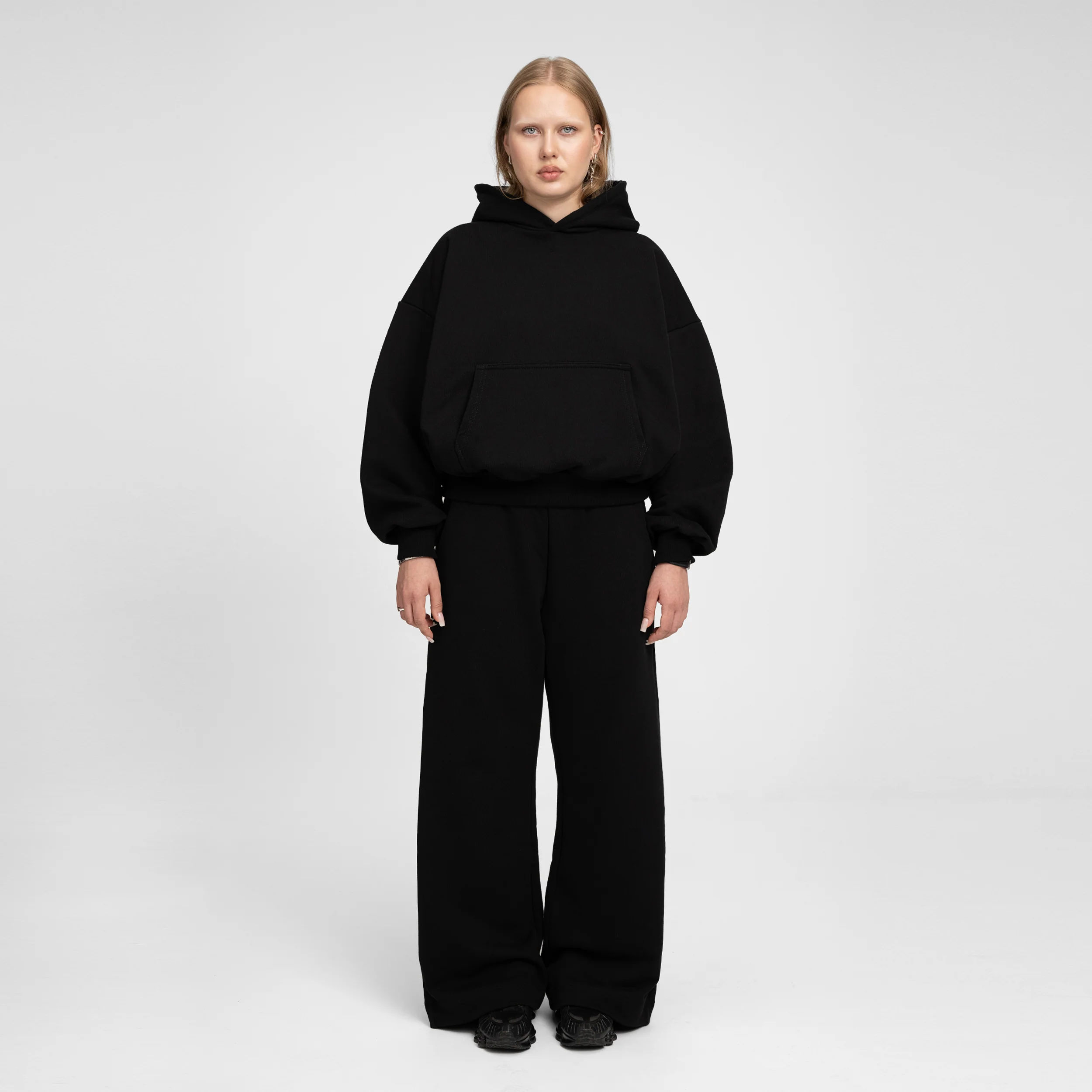 Boxy Ultra Heavyweight Hoodie (Black) - Image 5