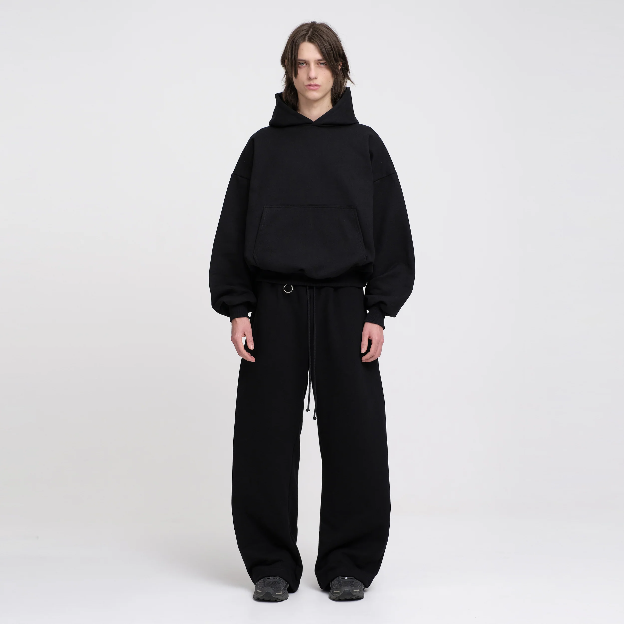 Boxy Ultra Heavyweight Hoodie (Black) - Image 6