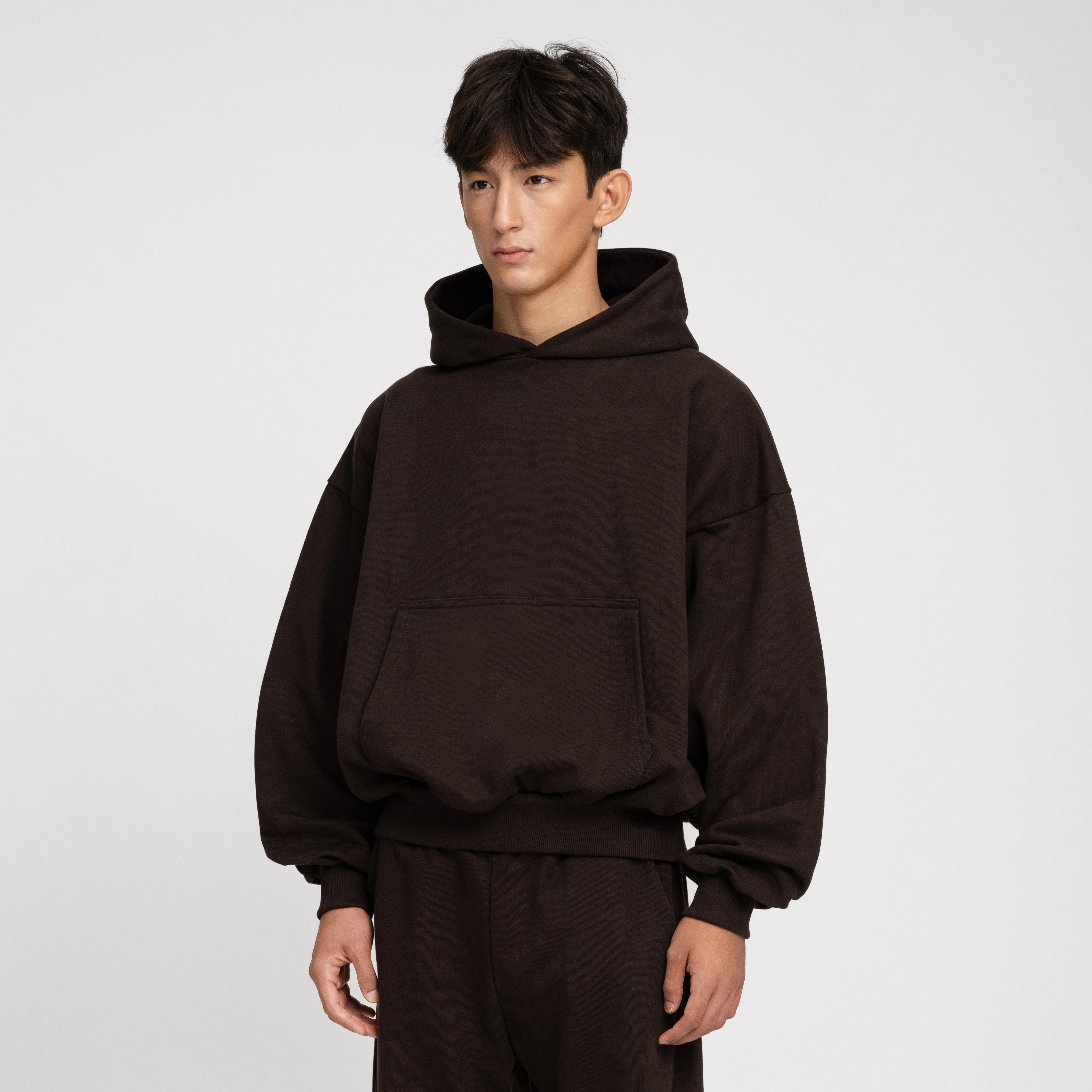 Boxy Ultra Heavyweight Hoodie (Dark Chocolate) - Image 6