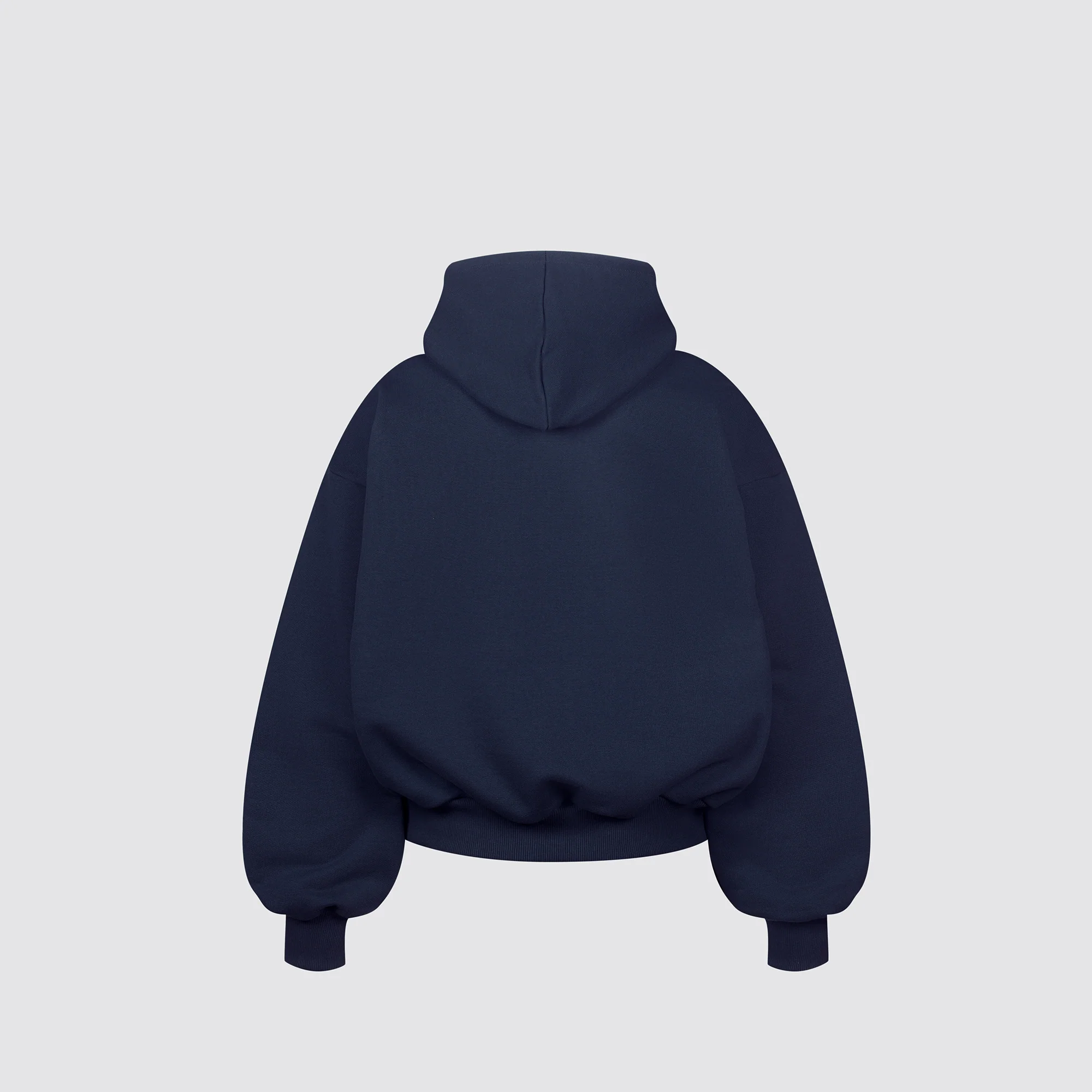 Boxy Ultra Heavyweight Hoodie (Dark Navy) - Image 4