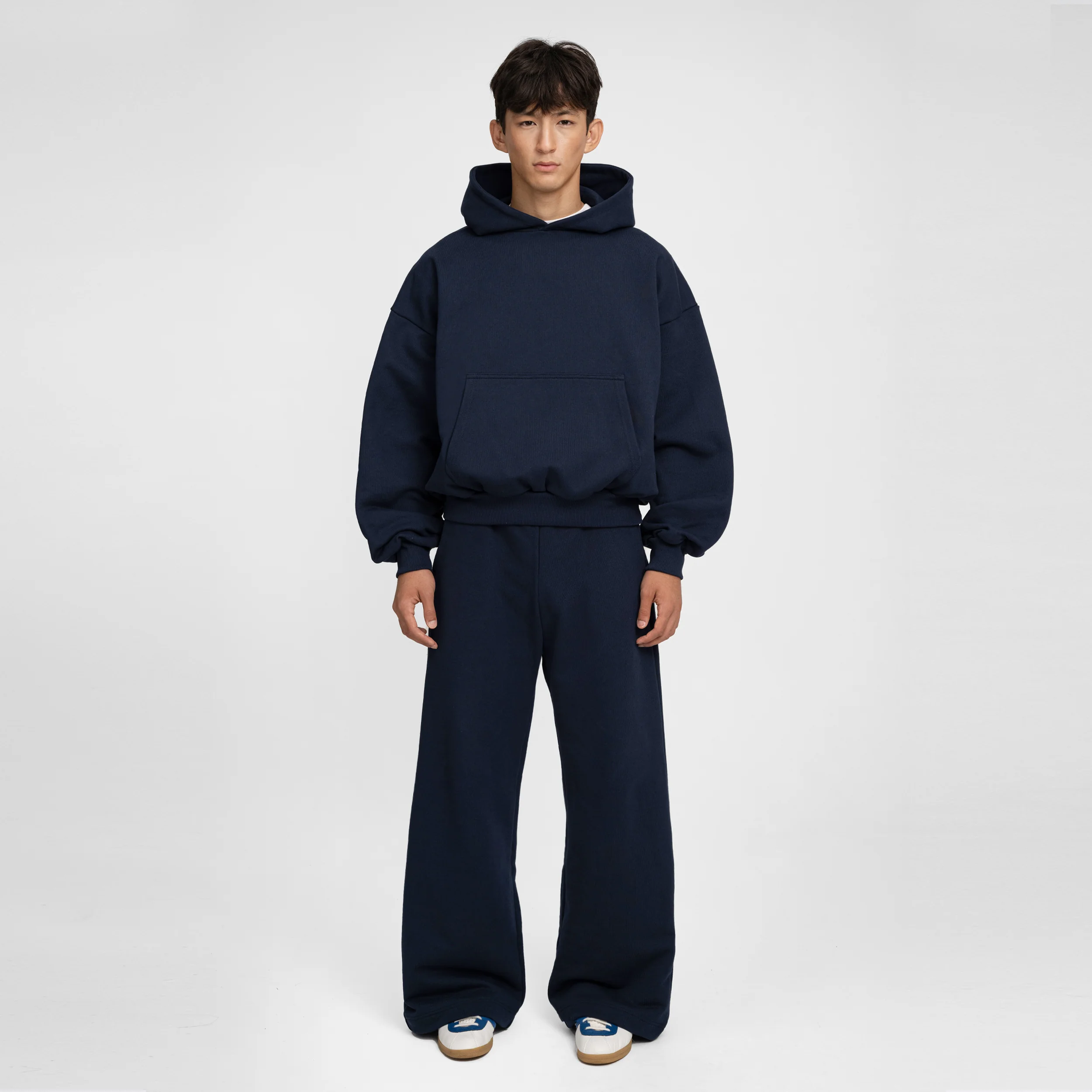Boxy Ultra Heavyweight Hoodie (Dark Navy) - Image 6