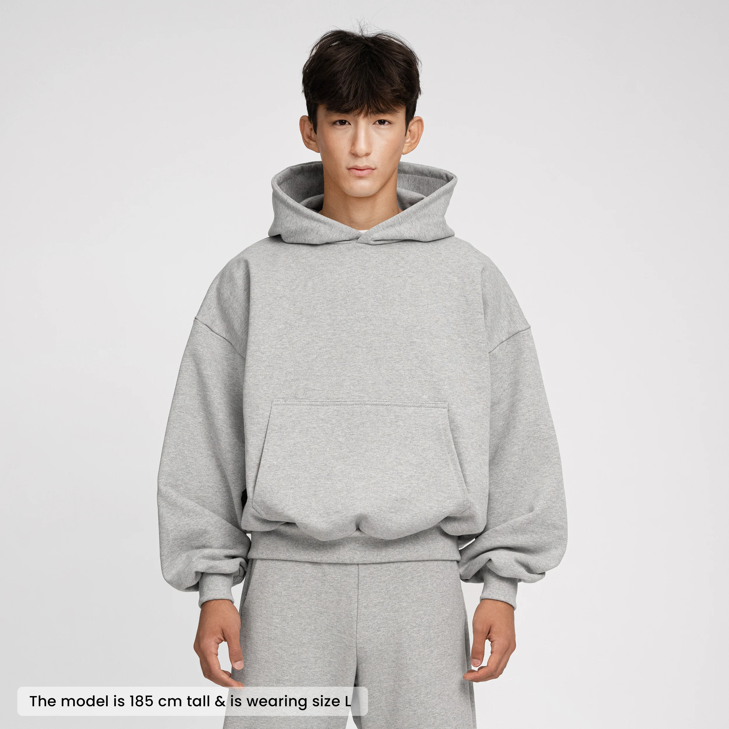 Boxy Ultra Heavyweight Hoodie (Grey) - Image 4