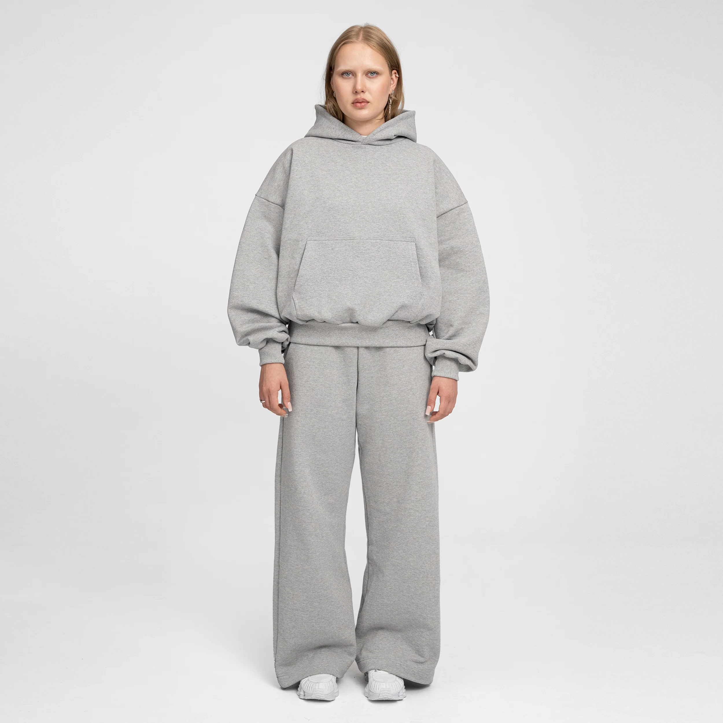 Boxy Ultra Heavyweight Hoodie (Grey) - Image 5