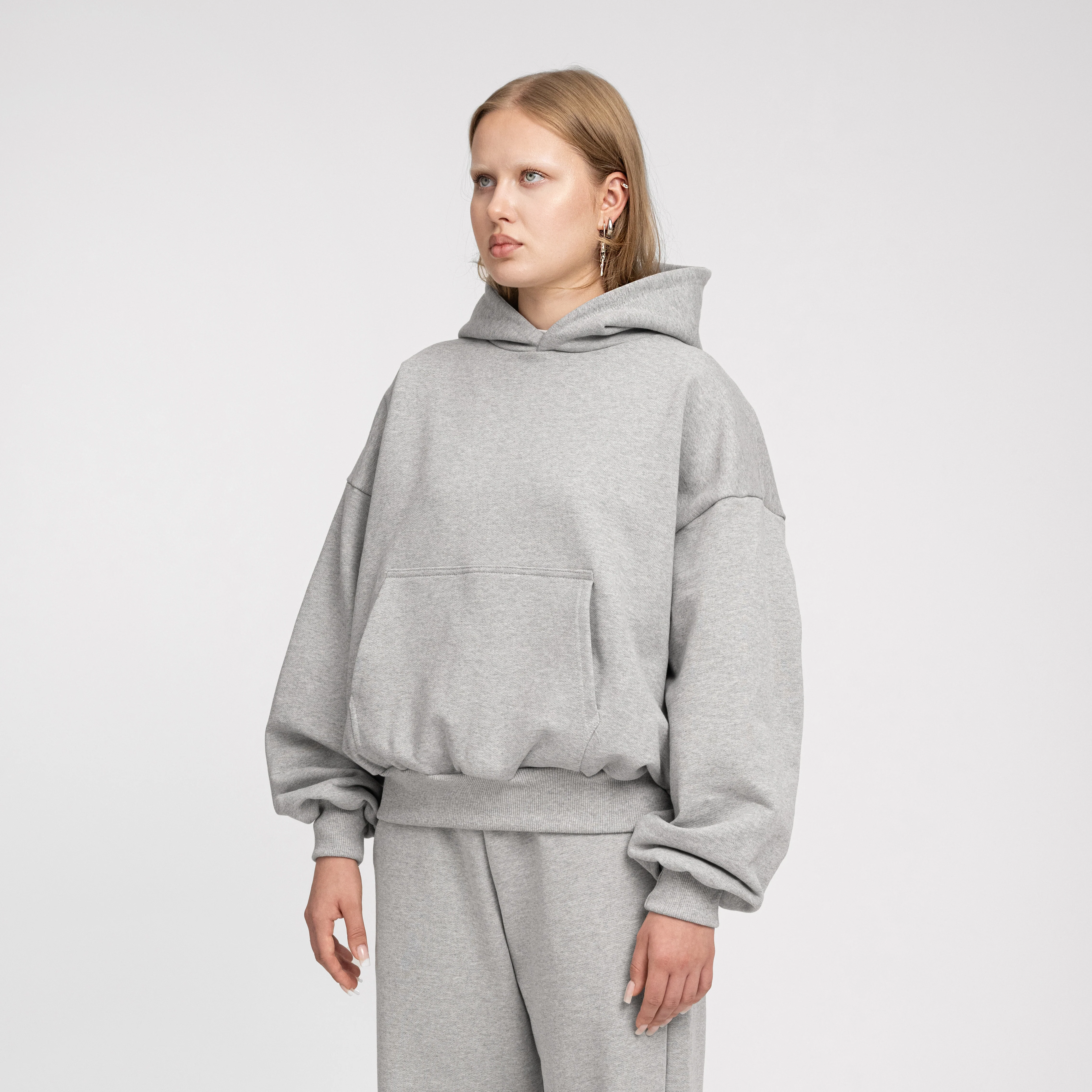 Boxy Ultra Heavyweight Hoodie (Grey) - Image 7