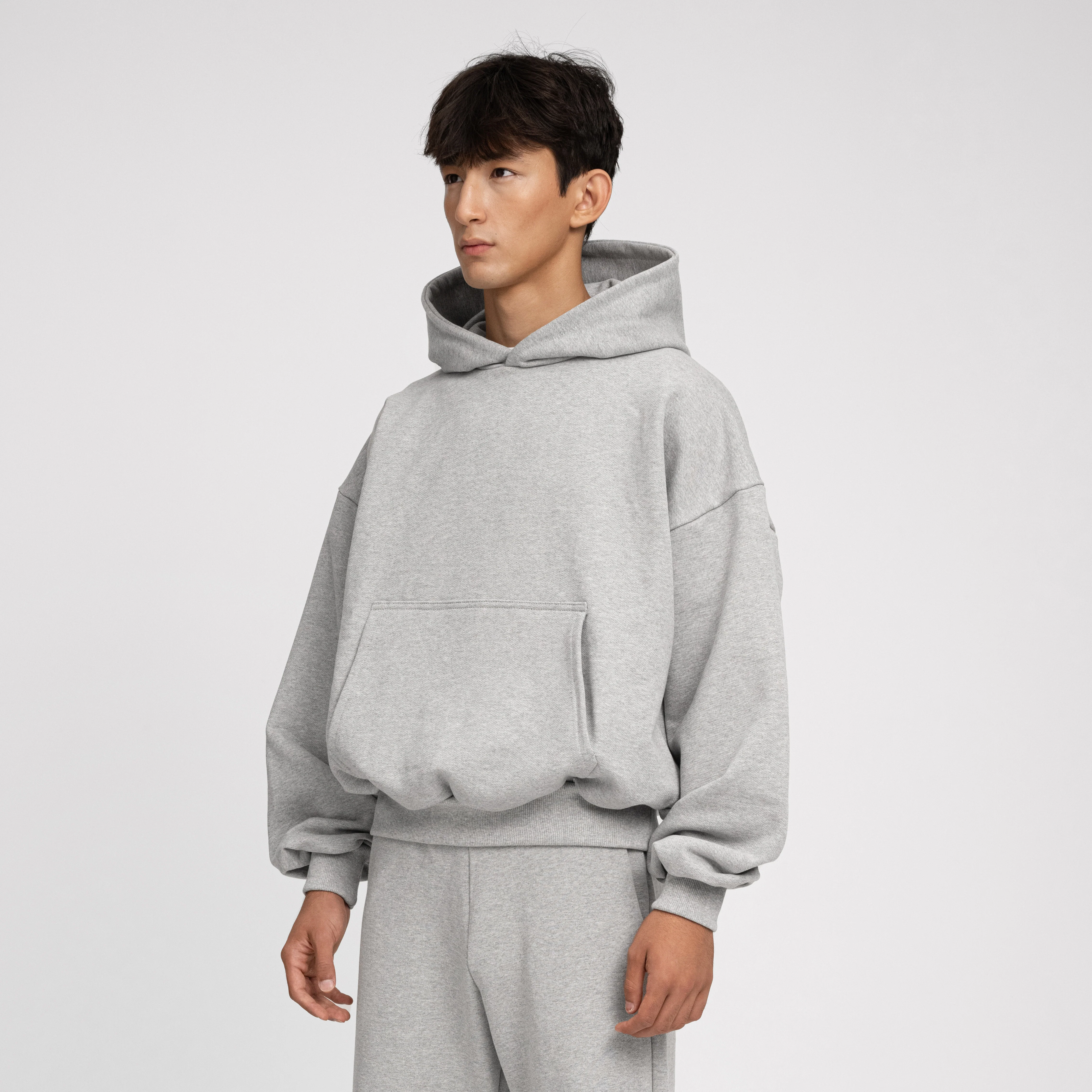 Boxy Ultra Heavyweight Hoodie (Grey) - Image 8