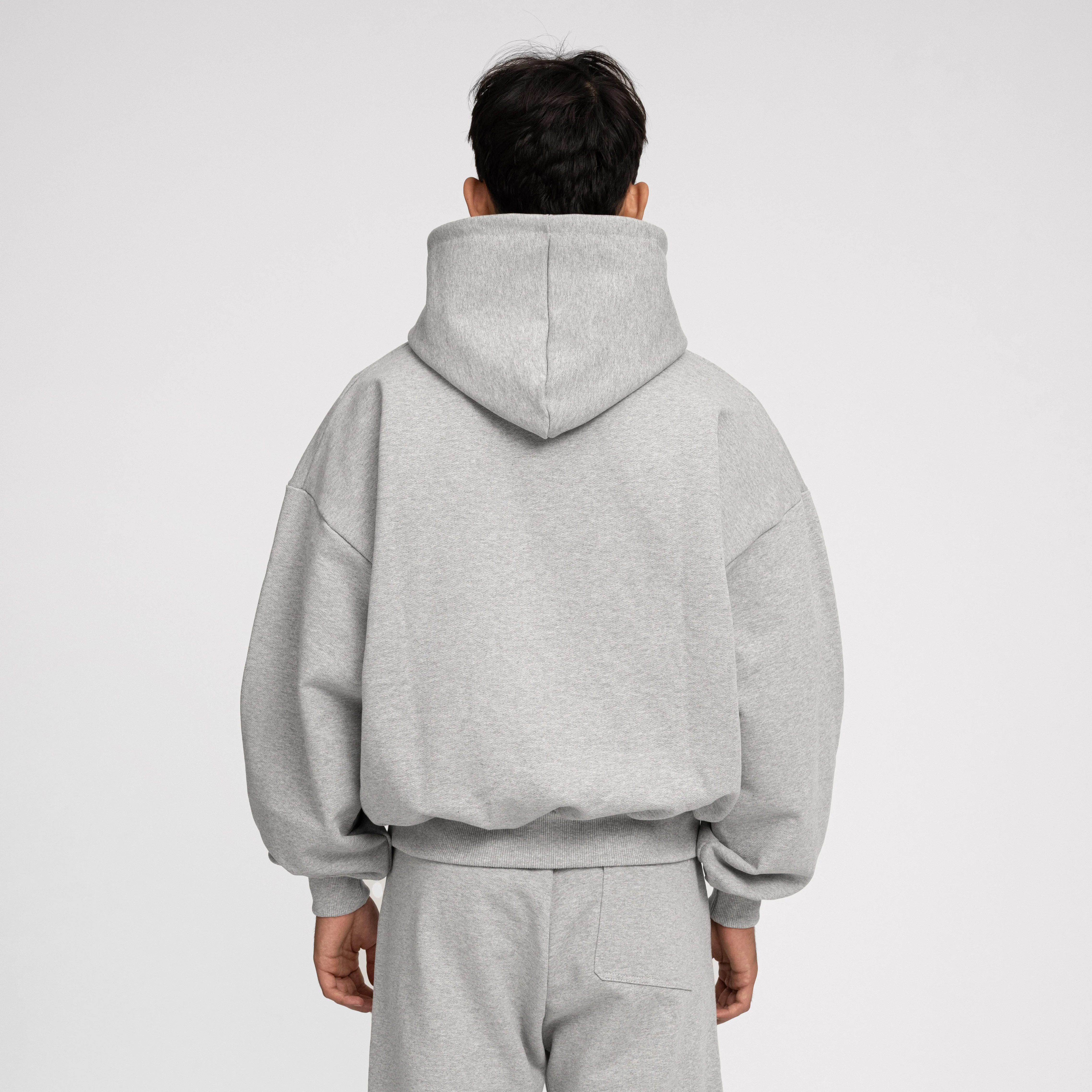 Boxy Ultra Heavyweight Hoodie (Grey) - Image 9