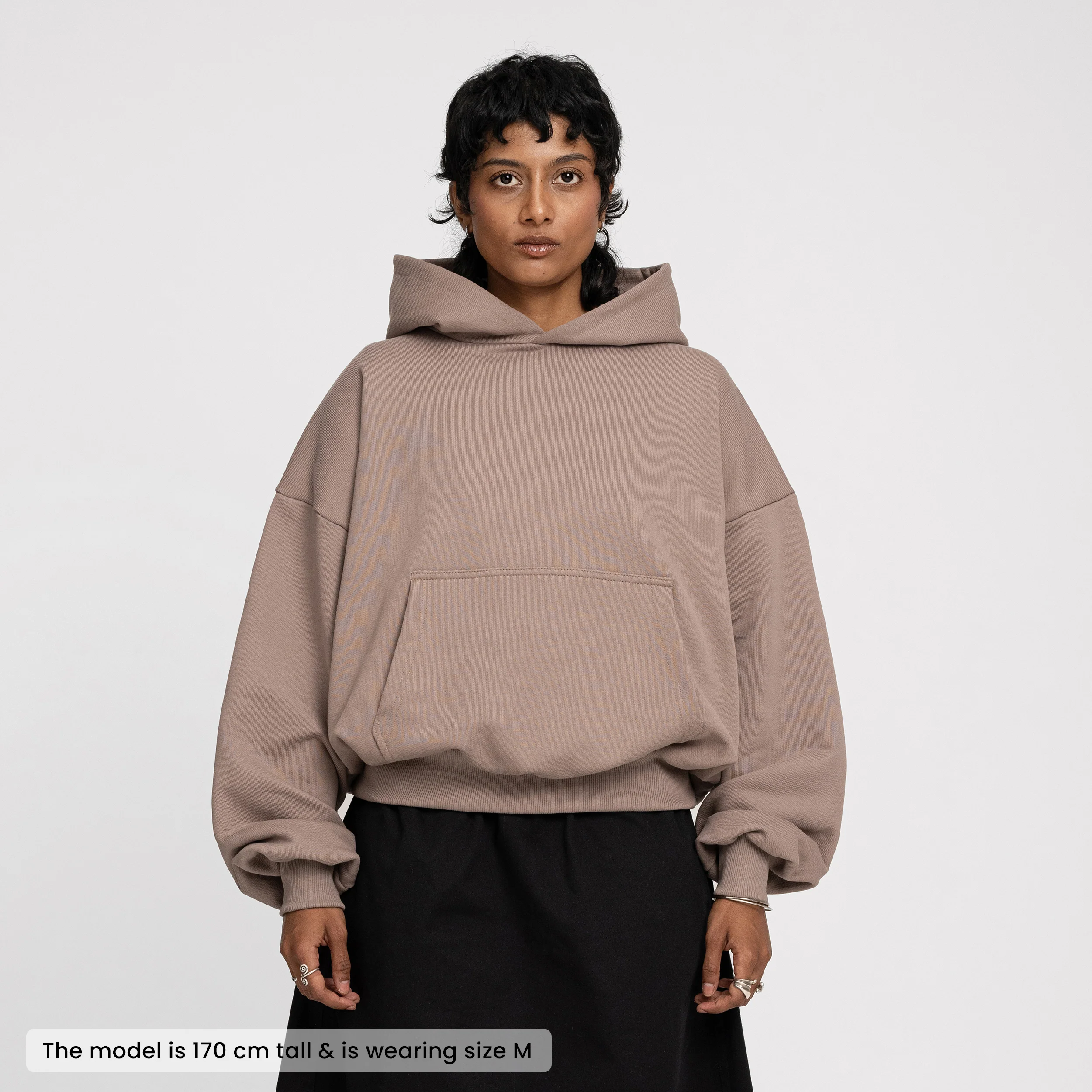 Boxy Ultra Heavyweight Hoodie (Hazelnut) - Image 3