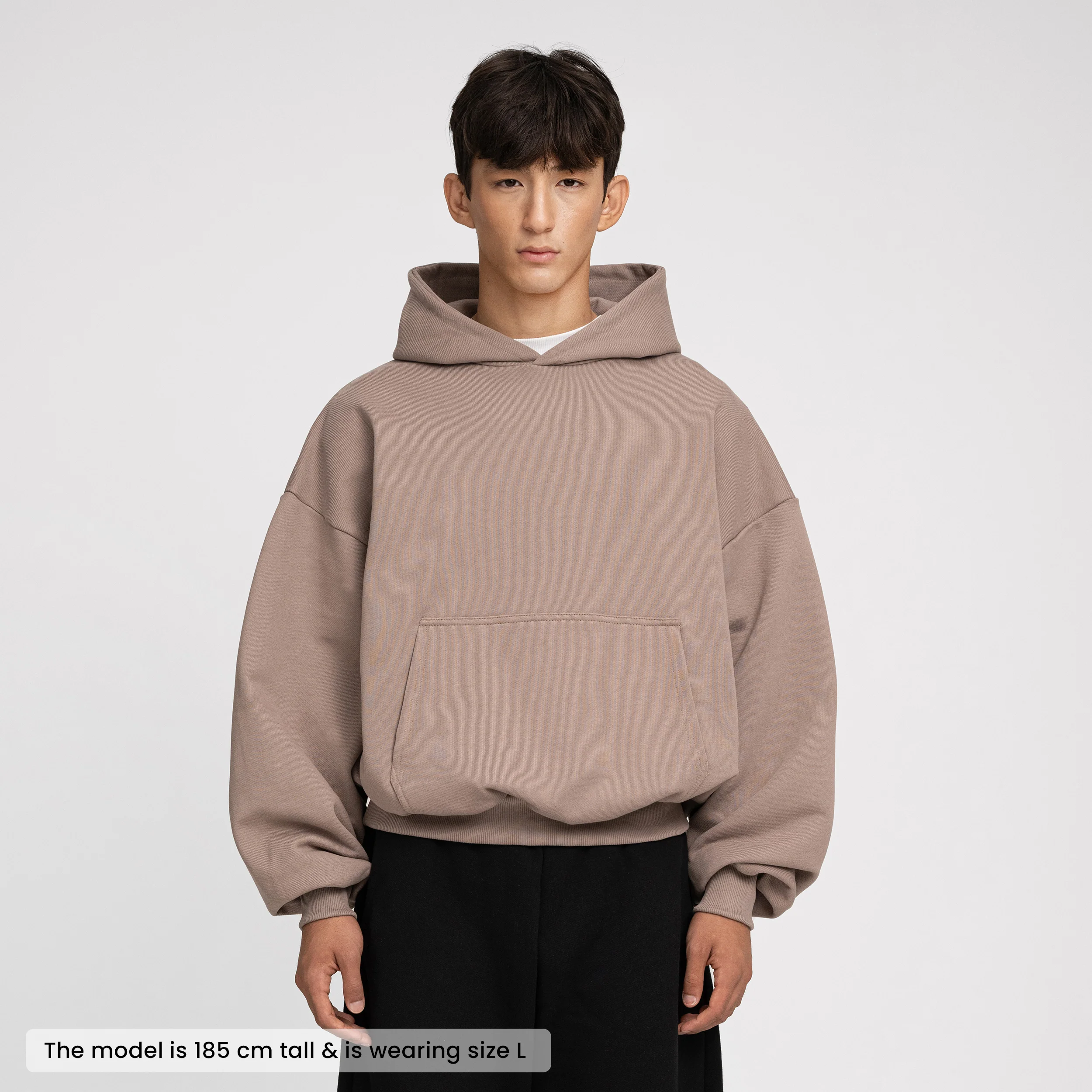 Boxy Ultra Heavyweight Hoodie (Hazelnut) - Image 4
