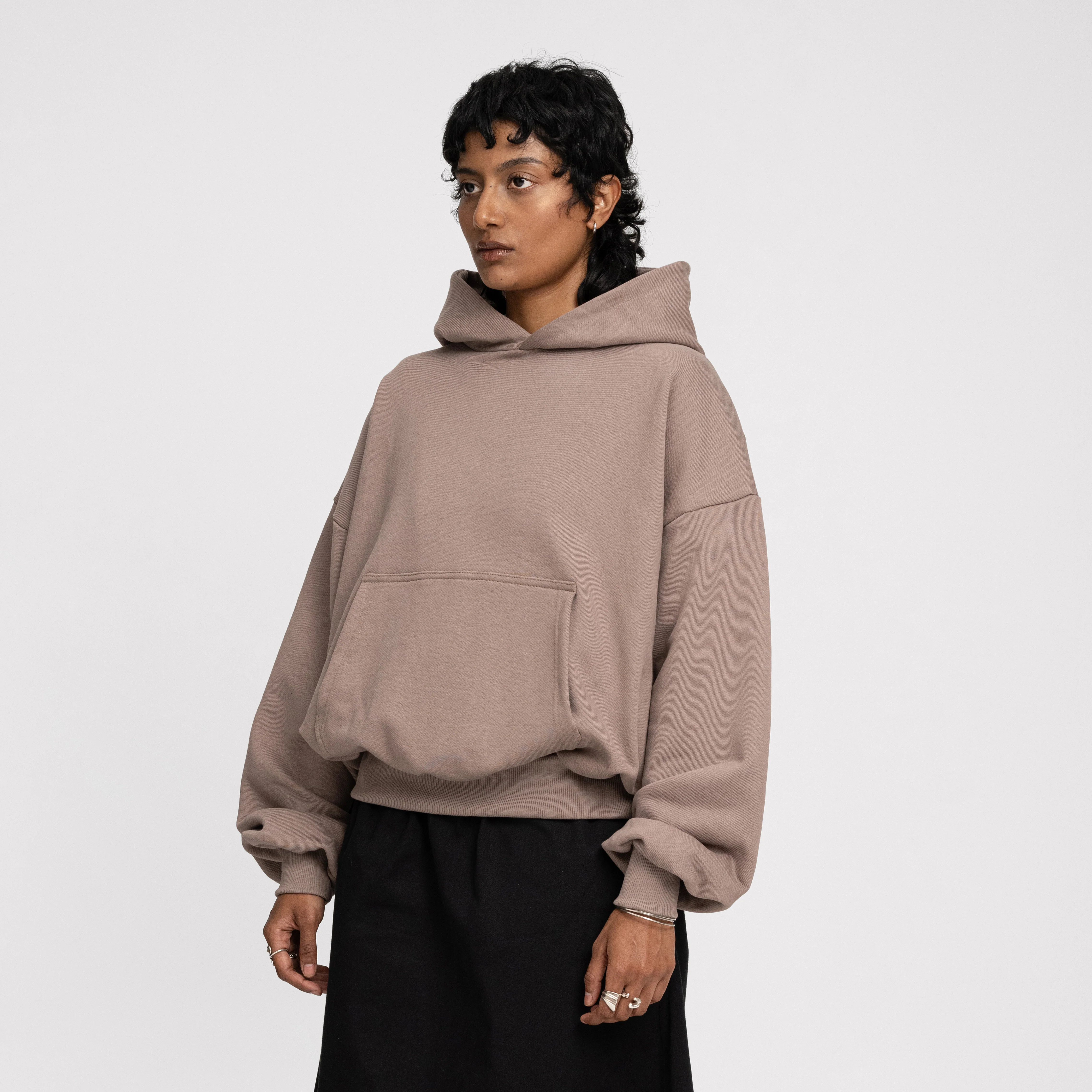 Boxy Ultra Heavyweight Hoodie (Hazelnut) - Image 5