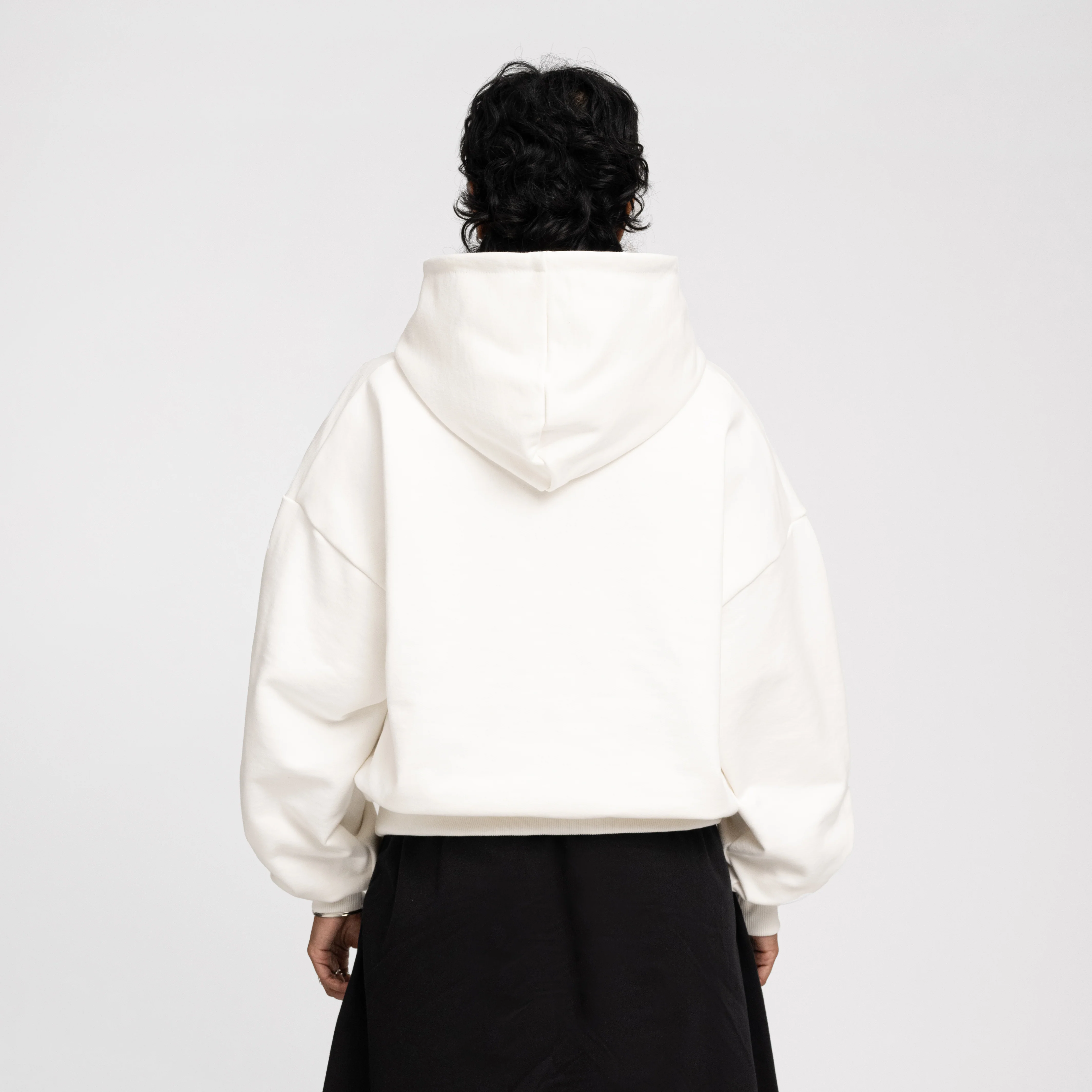 Boxy Ultra Heavyweight Hoodie (Off-white) - Image 6