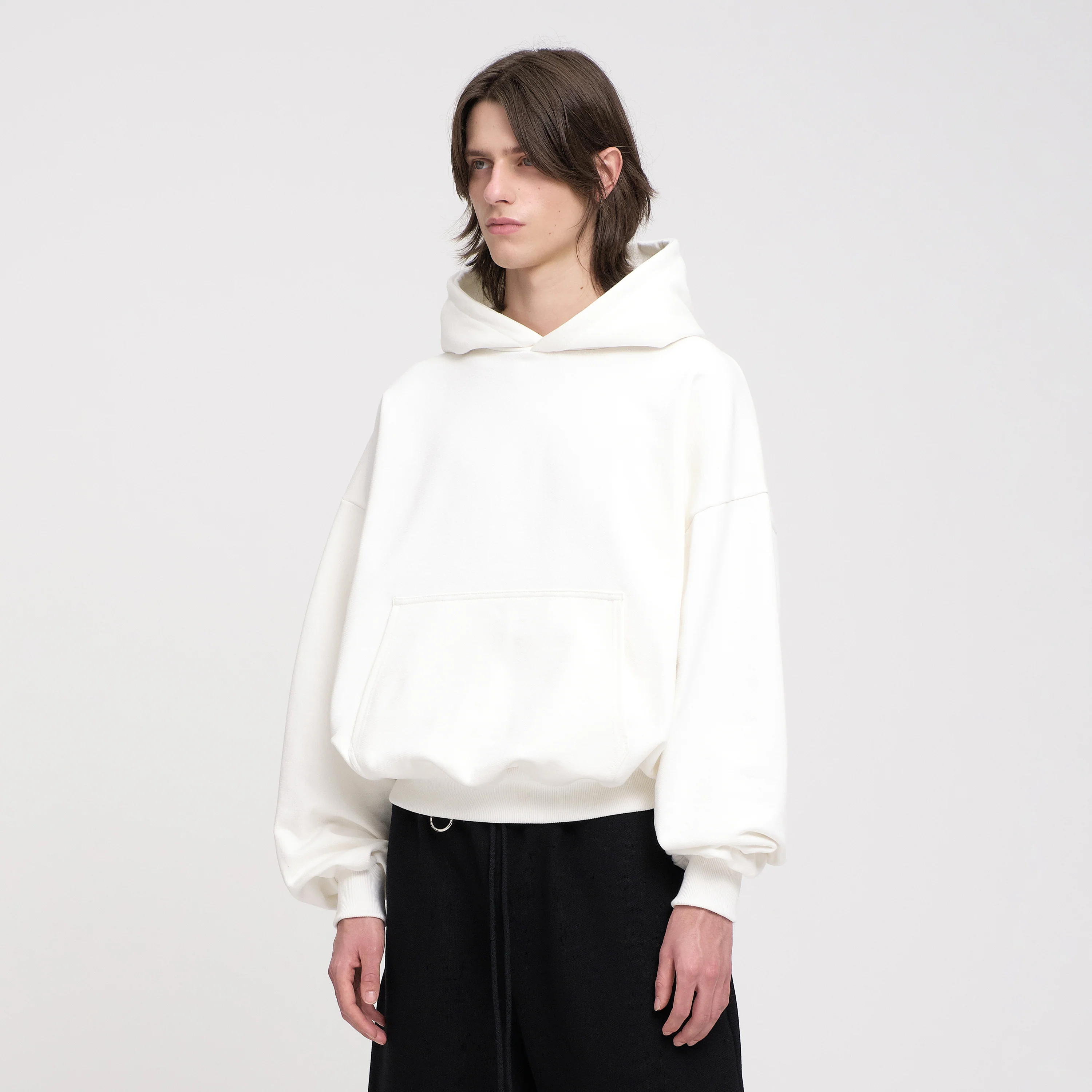 Boxy Ultra Heavyweight Hoodie (Off-white) - Image 7