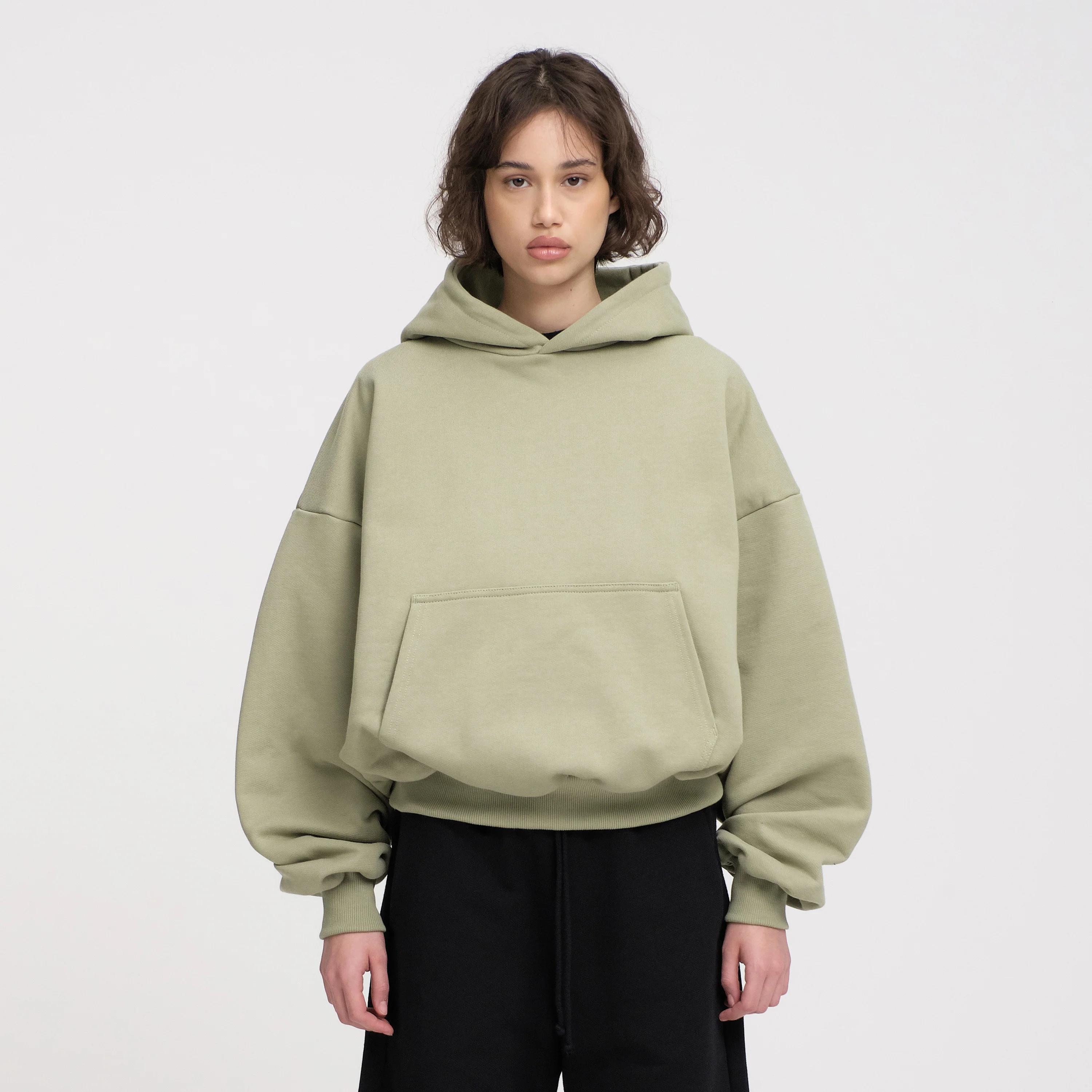 Boxy Ultra Heavyweight Hoodie (Pistachio) - Image 3