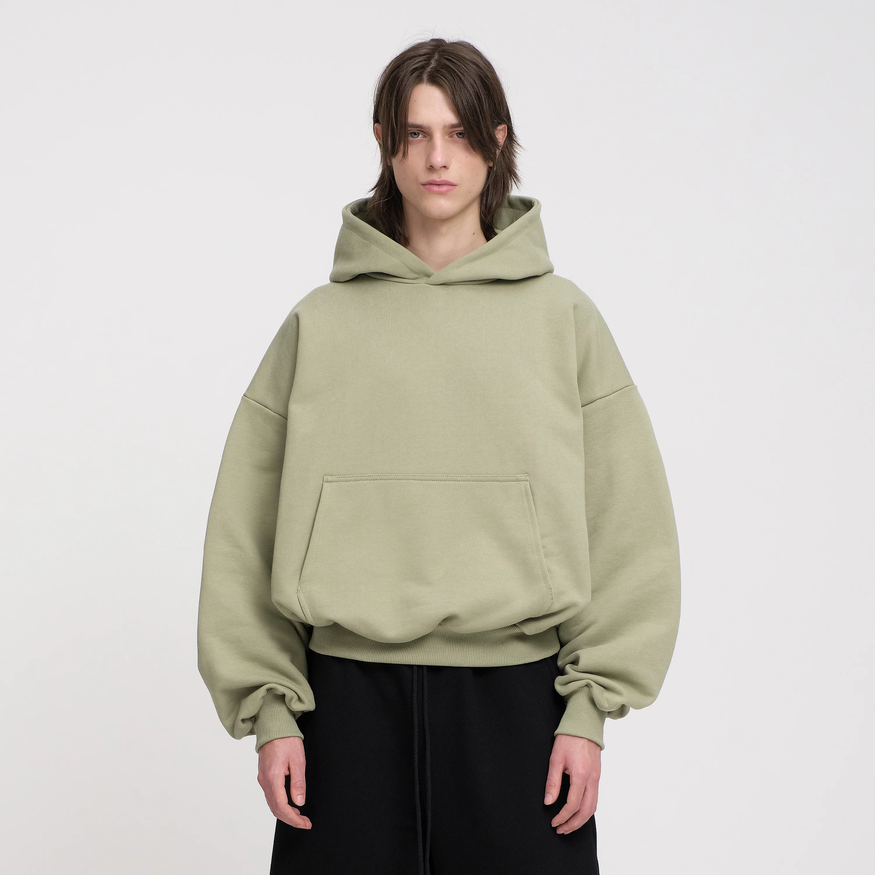 Boxy Ultra Heavyweight Hoodie (Pistachio) - Image 4