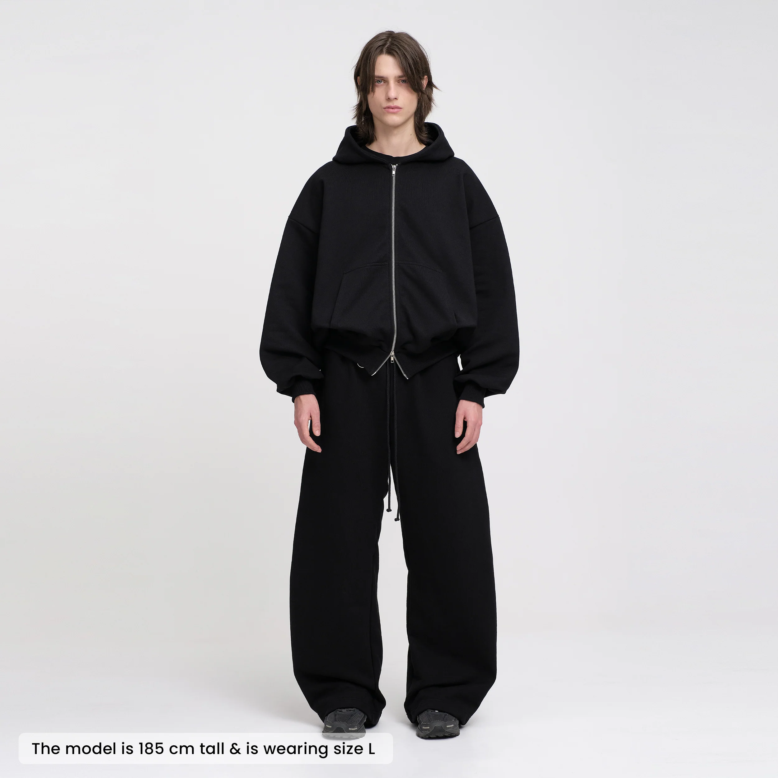 Ultra Heavyweight Barrel Sweatpants (Black) - Image 3