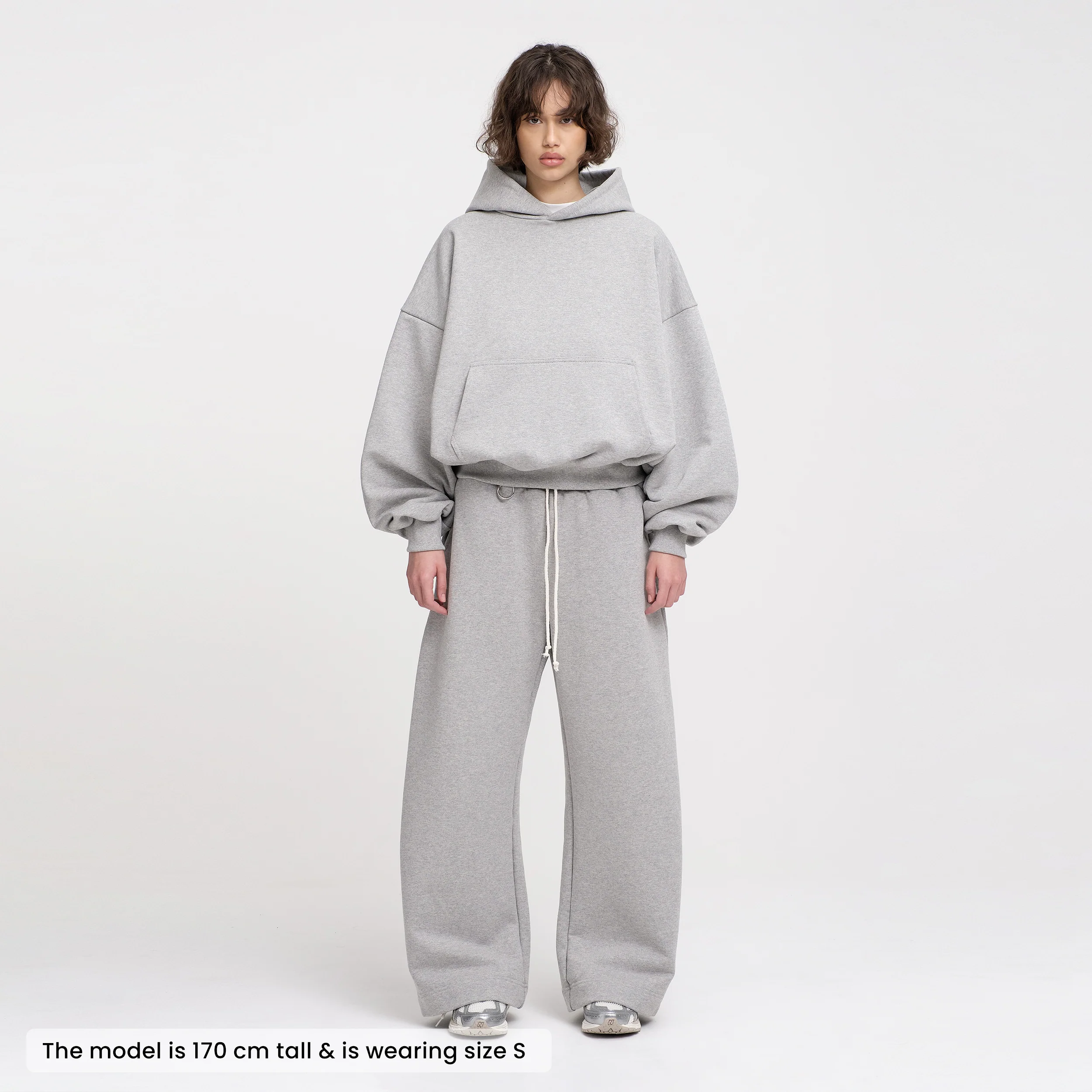 Flowy Barrel Sweatpants (Grey) - Image 3