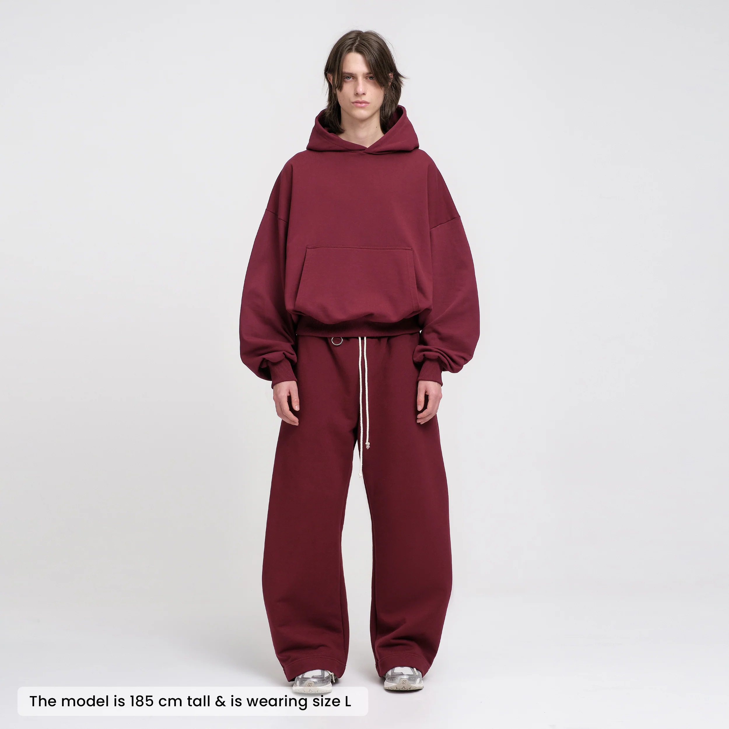 Ultra Heavyweight Barrel Sweatpants (Dark Cherry) - Image 3